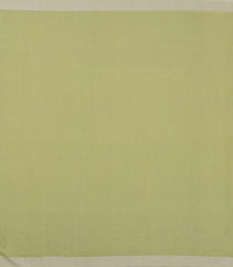 Cardamom Green Handwoven Bengal Cotton Saree With Grey Border-BG1502
