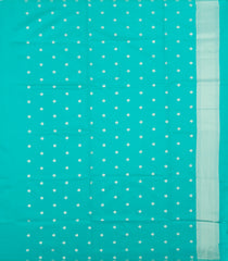 Turquoise Woven Blended Aura Saree With Zari Buttas & Zari Border-BL5798