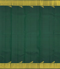 Bottle Green Handloom Kanchipuram Silk Saree With Rudraksham Motifs-KA16056