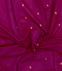 Magenta Handloom Maheswari Silk Cotton Saree With Buttas & Zari Border-SC4891