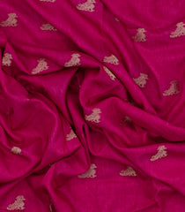 Hot Pink Printed Synthetics Dola Saree Zari Buttas-BL5294