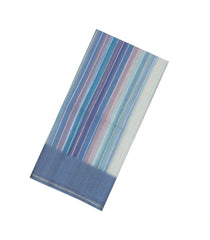Multi Colour Printed Synthetic Dupion Saree With Stripes & Contrast Border-BL6053