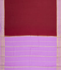 Red Woven Mysore Silk Saree With Contrast Border-MS3850