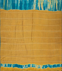 Blue Handloom Tussar Silk Saree With Printed Tie & Dye Motifs-TU2833