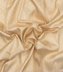 Cream Handloom Korvai Kanchipuram Silk Saree With Ganga Jamuna Border-KA15822