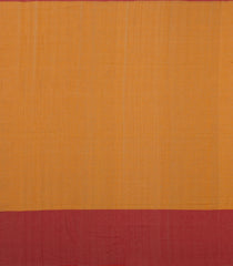 Orange Handwoven Bengal Cotton Saree With Contrast Border-BG1468