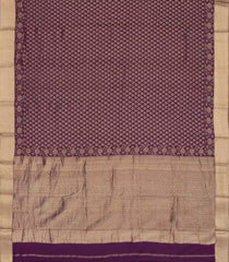 Magenta Woven Mysore Crepe Silk Saree With Floral Motifs-MS3131