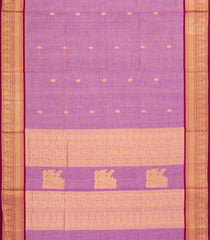 BubbleGum Pink Handloom Silk Cotton Saree With Gandaberunda Buttas-SC3964
