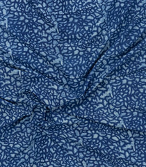Indigo Printed Jaipur Cotton Saree With Border-JC1838