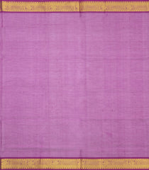 Purple Handloom Silk Cotton Saree With Contrast Border-SC4703