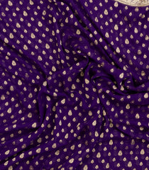Violet Woven Banarasi Khaddi Georgette Silk Saree With Embroidered Border-BE1960
