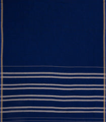 Dark Blue Woven Chirala Cotton Saree With Contrast Border-CR1438