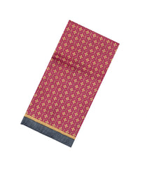 Peach Printed Pure Silk Saree With Floral Motifs-PS0779