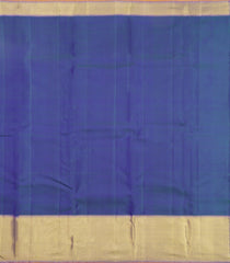 Blue Handloom Kanchipuram Silk Saree With Buttas & Zari Border-KA15699