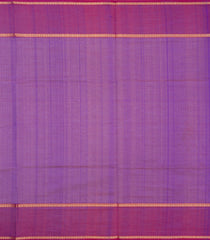 Purple Handloom Silk Cotton Saree With Veldhari Stripes-SC4358
