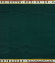 Bottle Green Handloom Kanchipuram Silk Saree With Buttas-KA16155