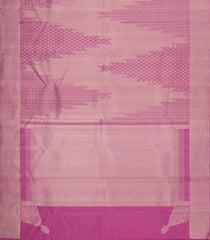 Dusty Pink Handloom Kanchipuram Silk Saree With Annam Motifs-KA15074