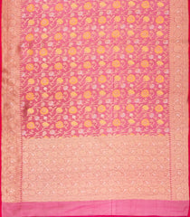 Pink Handloom Organza Soft Silk Saree With Floral Motifs-SO4121
