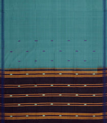 Teal Woven Kadappa Cotton Saree With Buttas-KN0748