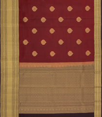 Maroon Woven Kanchipuram Silk Saree With Buttas-KA14974