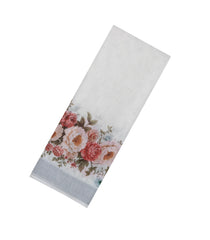 White Printed Synthetic Linen Saree With Floral Motifs-SY0185