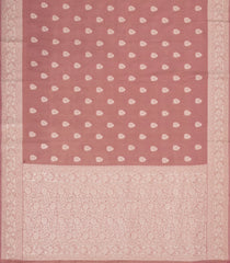 Dusty Pink Woven Art Tissue Dupion Saree With Floral Zari Buttas-BL5891