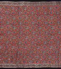 Red Printed Modal Silk Saree With Sequin Motifs-PS0752