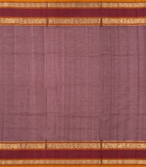 Maroon Handloom Silk Cotton Saree With Checks & Buttas-SC3907