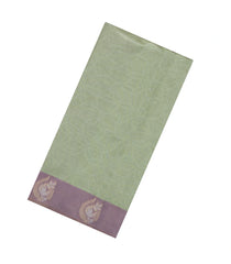 Cardamom Green Woven Blended Tussar Saree With Printed Floral Motifs-BL4878