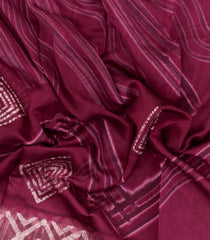Pink Printed Jaipur Cotton Saree With Tie & Dye Motifs-JC1479