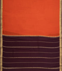 Crimson Woven Mysore Silk Saree With Contrast Zari Border-MS3822