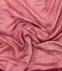 Magenta Printed Chanderi Cotton Saree With Zari Border-CC1472