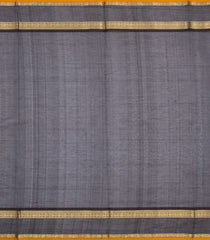 Black Handloom Silk Cotton Saree With Zari Checks-SC4791
