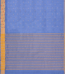 Grey Handloom Silk Cotton Saree With Buttas & Zari Border-SC4675