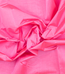 BubbleGum Pink Handloom Korvai Silk Cotton Saree With Contrast Temple Border-SC4970