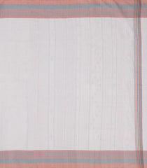 Off White Handloom Bengal Cotton Saree With Buttas-BG1946