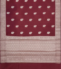 Maroon Woven Banarasi Chiniya Silk Saree With Buttas-BE1743