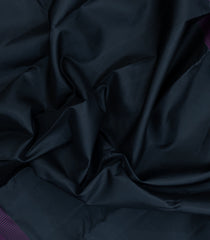 Black Handloom Korvai Kanchipuram Silk Saree With Temple Border-KA15433