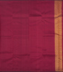 Bottle Green & Crimson Handloom Korvai Kanchipuram Silk Saree With Buttas-KA15897