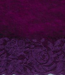 Burgundy Synthetic Fendy Saree With Embroidered Border-BL5445