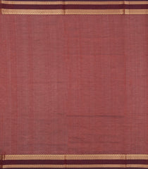 Maroon Handloom Kanchi Cotton Saree With Silk Border-KC1818