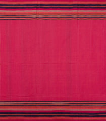 Pink Handwoven Bengal Cotton Saree With Stripes Border-BG1499