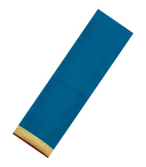 Cyan Woven Mysore Silk Saree With Contrast Border-MS3413