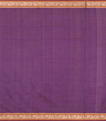 Purple Handloom Kanchi Cotton Saree With Silk Border-KC1800