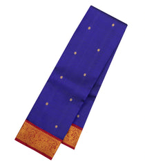 Violet Handloom Korvai Kanchipuram Silk Saree With Buttas-KA16431