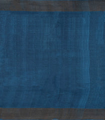Cyan Woven Tussar Silk Saree With Printed Floral Motifs-TU3221