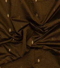 Dark Olive Handloom Maheswari Silk Cotton Saree With Floral Buttas-SC4929