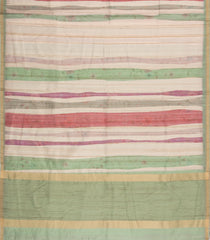Multi Colour Printed Synthetic Tussar Silk Saree With Zari Border-SY0065