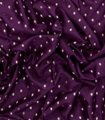Dark Purple Woven Mysore Silk Saree With Floral Motifs-MS3404
