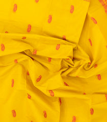 Yellow Woven Rasipuram Cotton Saree With Mango Motifs-RA2451